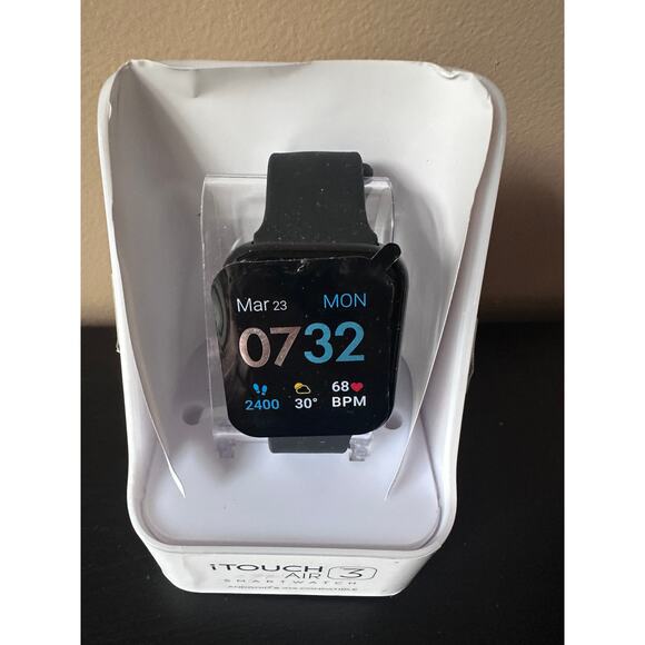 iTouch Air 3 44mm Black Case/ Black Strap Smartwatch New in Open Box - Picture 3 of 8
